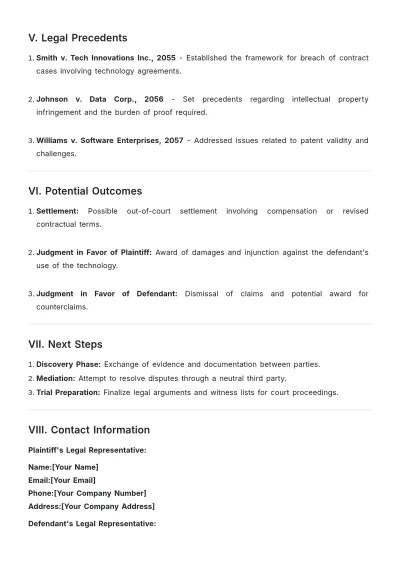 Free Printable Case Brief Template to Edit Online