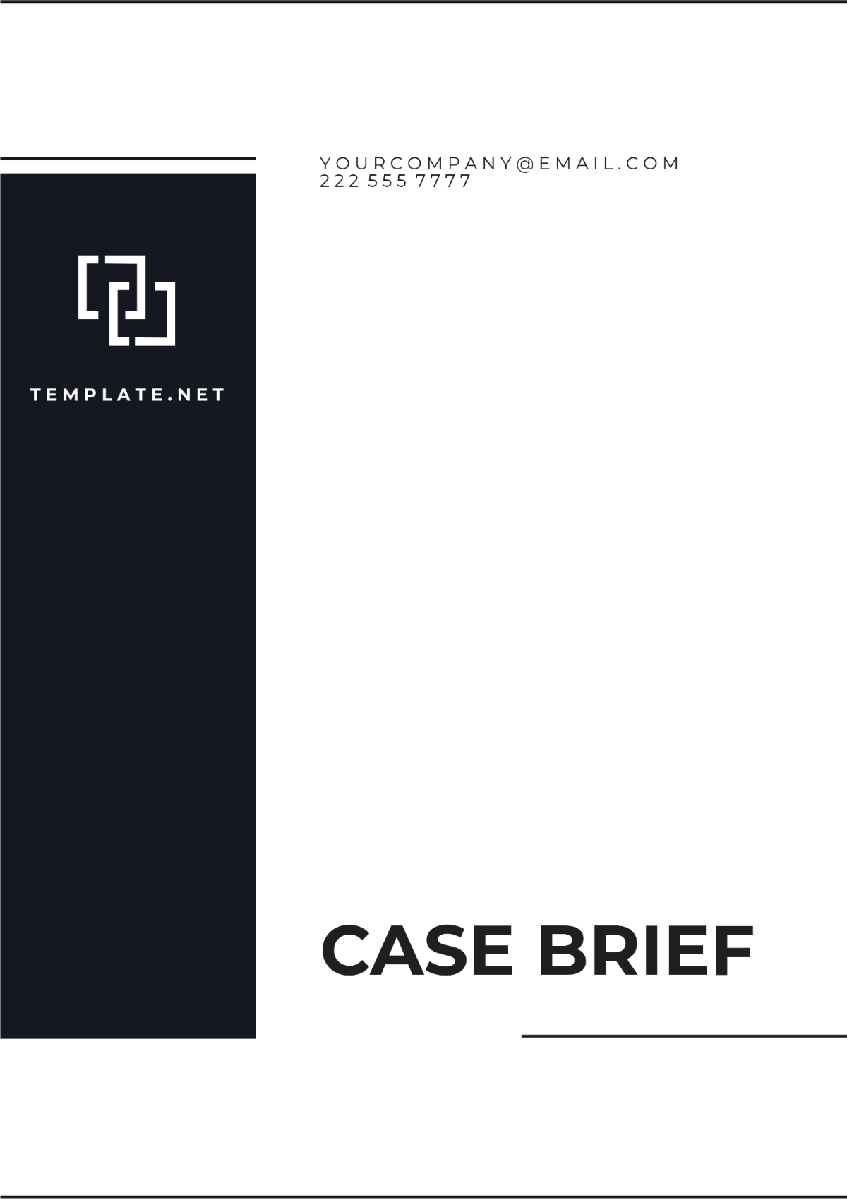 Blank Case Brief Template - Edit Online & Download