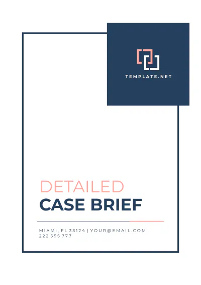 Free Detailed Case Brief Template to Edit Online