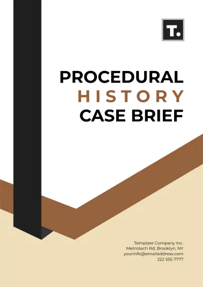 Free Procedural History Case Brief Template to Edit Online