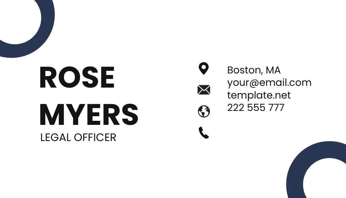 Free Legal Attorney Business Card Template to Edit Online