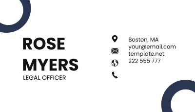 Free Legal Attorney Business Card Template to Edit Online