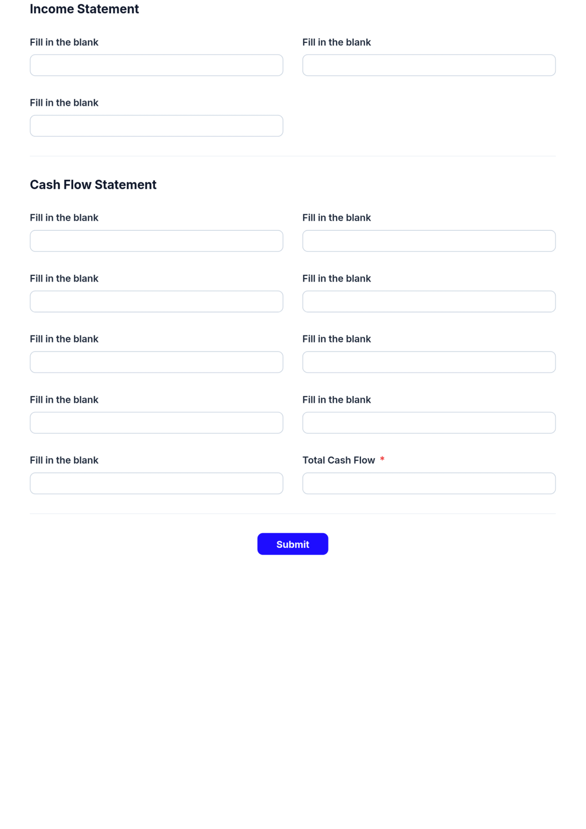 Free Financial Statement Form Template & AI Maker