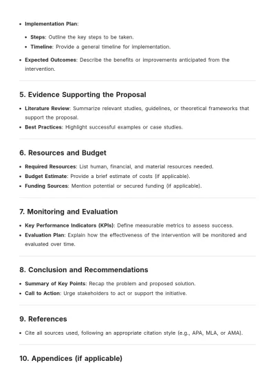 Free Nursing Concept Note Layout Template to Edit Online