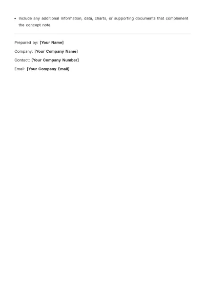 Free Nursing Concept Note Layout Template to Edit Online