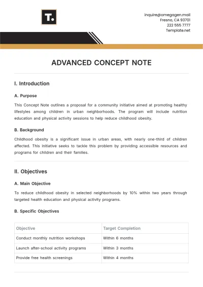 Free Advanced Concept Note Template to Edit Online