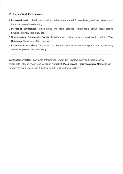Free Physical Activity Concept Note Template to Edit Online