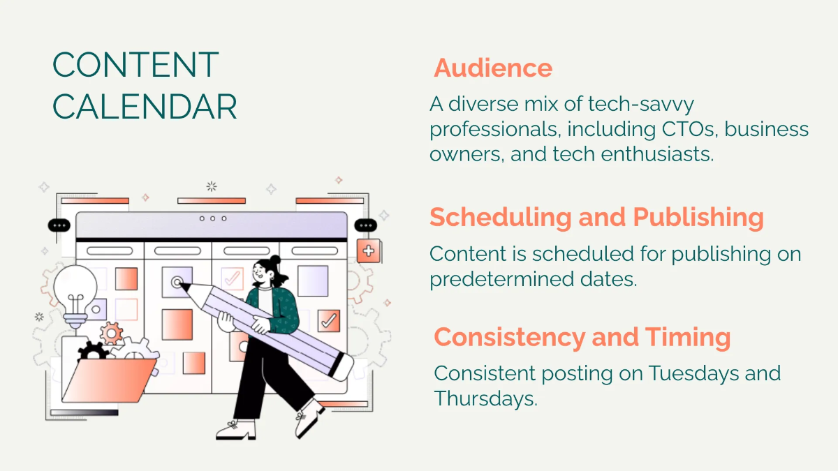 Free Content Marketing Strategy Presentation Template to Edit Online