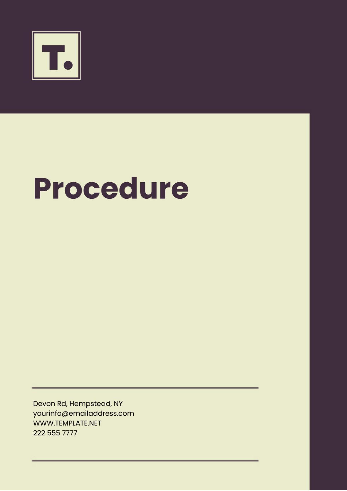 Procedure Template - Edit Online & Download