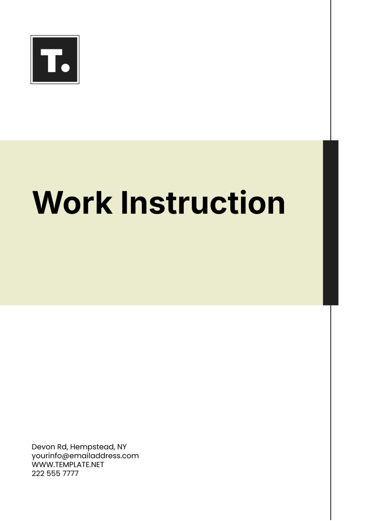 Printable Work Instruction Template - Edit Online & Download