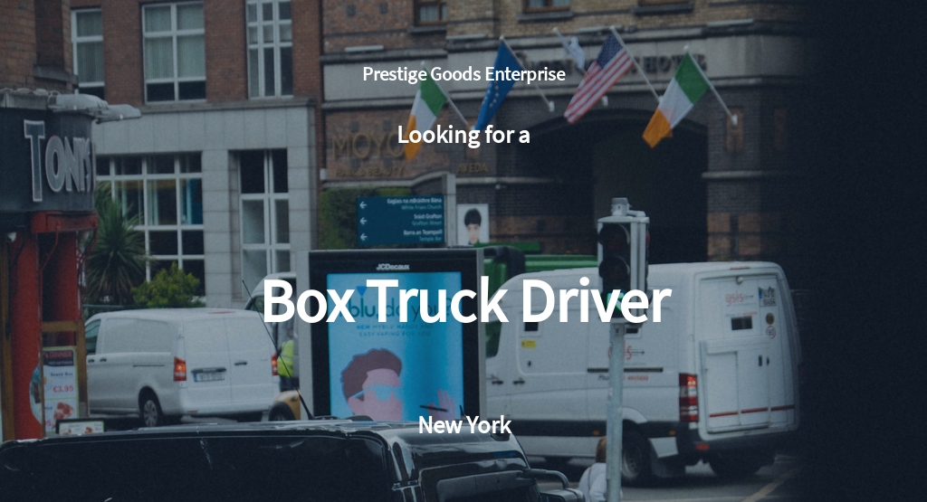 Free Box Truck Driver Job Ad/Description Template.jpe