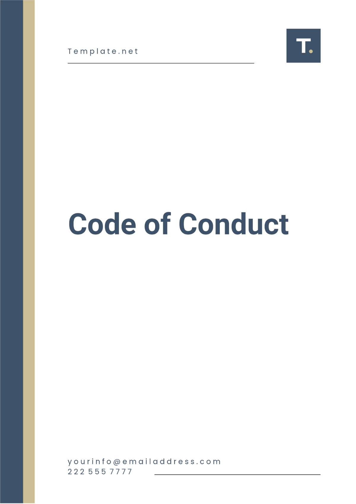 Code of Conduct Layout Template