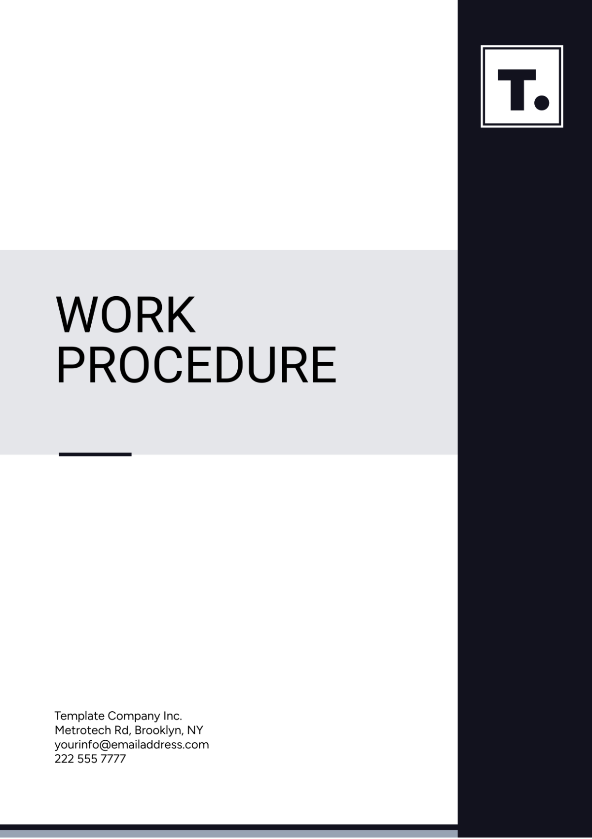 Free Work Procedure Template