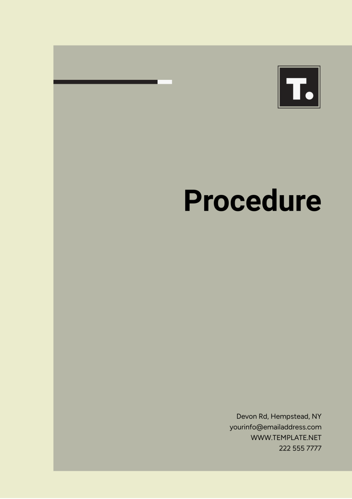 Free Blank Procedure Template