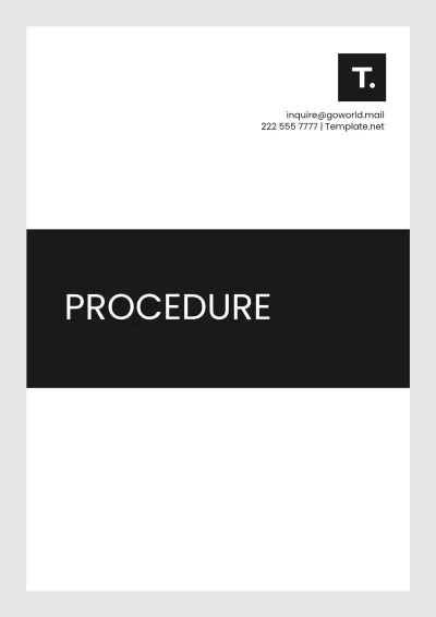Free Blank Procedure Template to Edit Online