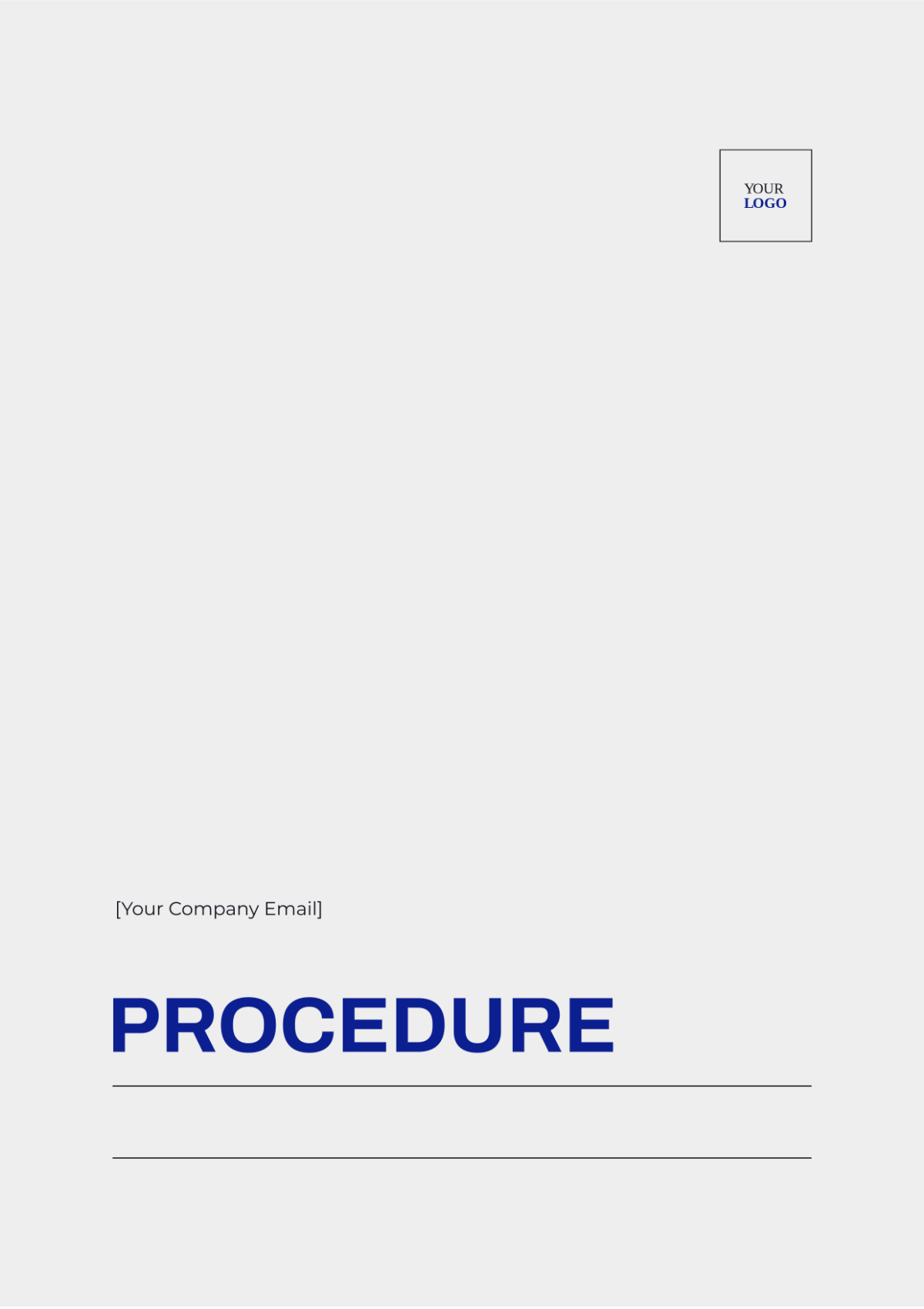 Free Sample Procedure Template