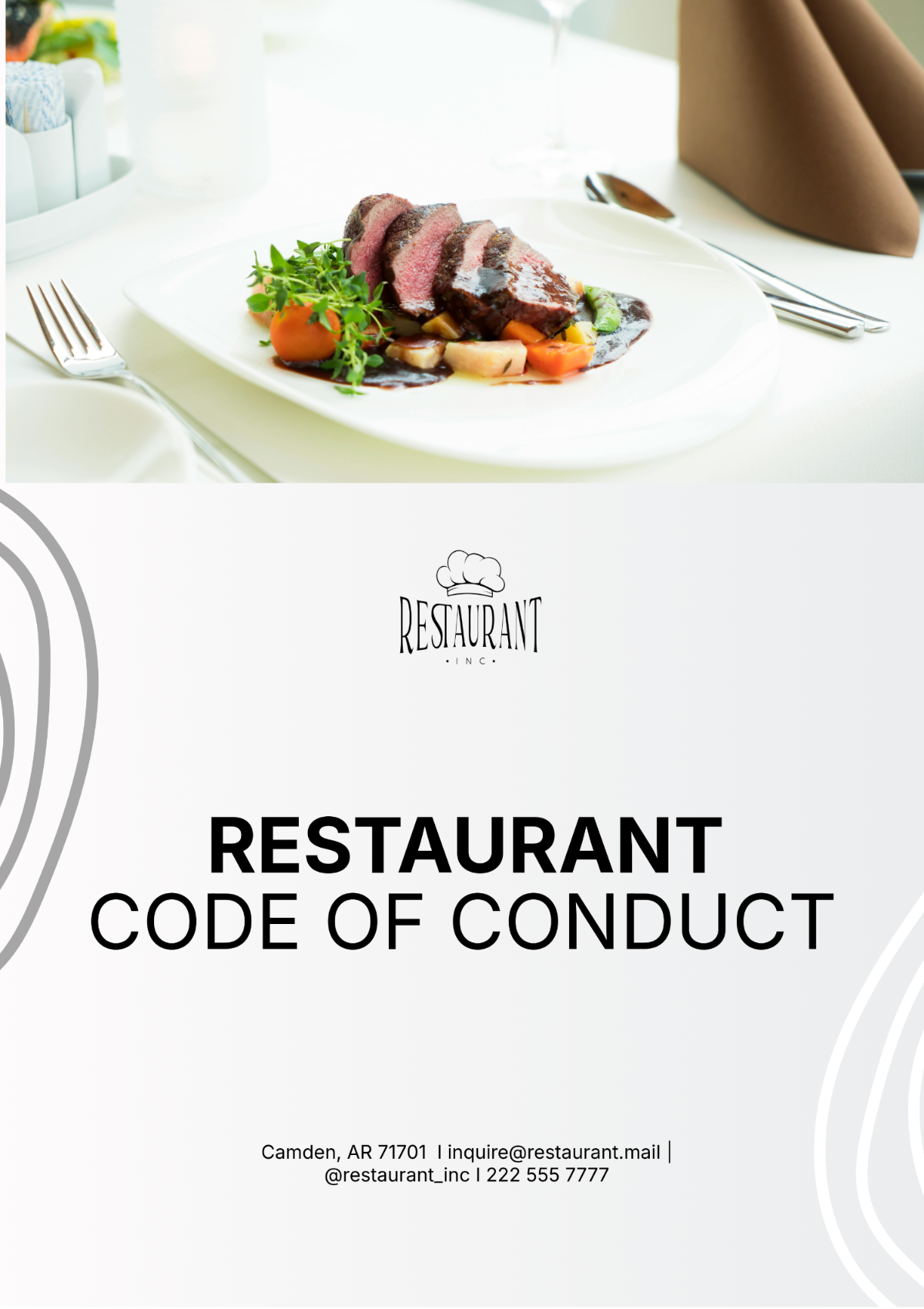 Restaurant Code of Conduct Template - Edit Online & Download