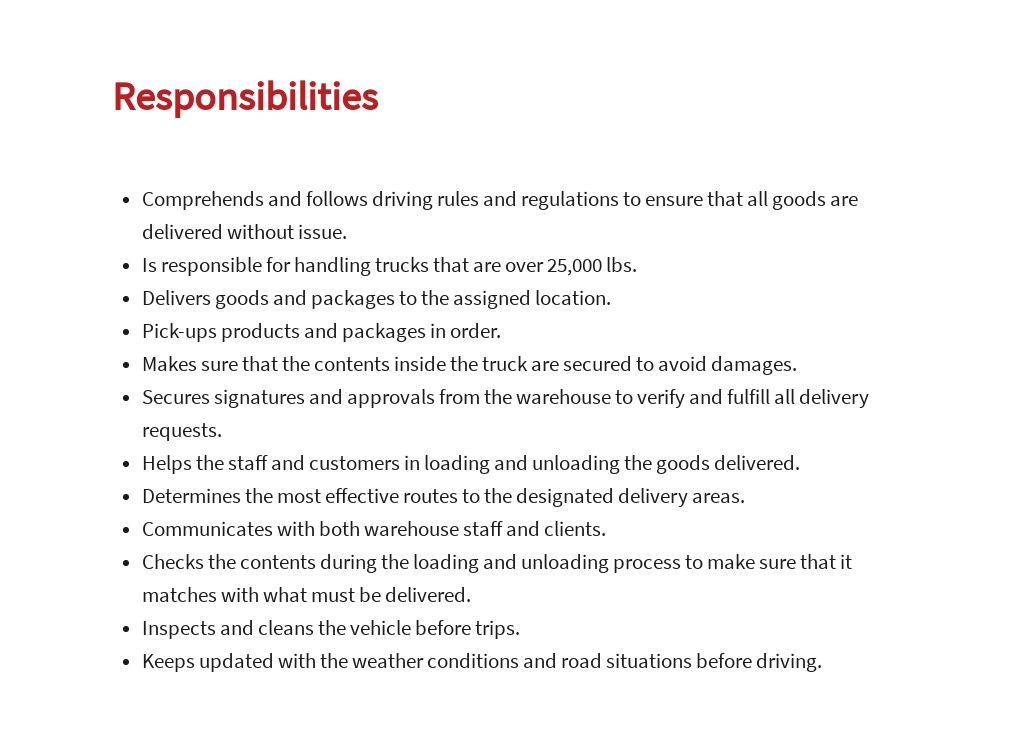 Free Class B Truck Driver Job Ad/Description Template 3.jpe