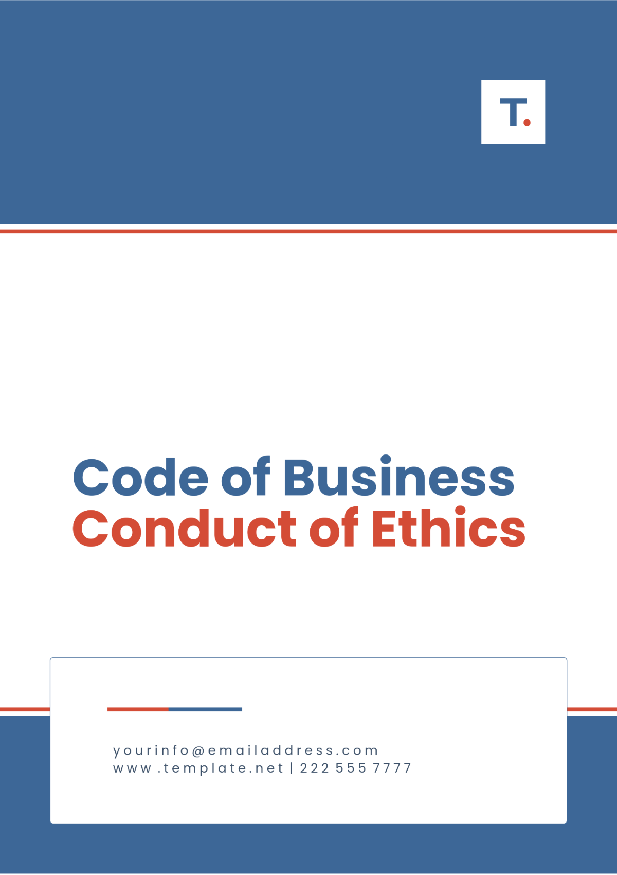 Code of Business Conduct and Ethics Template