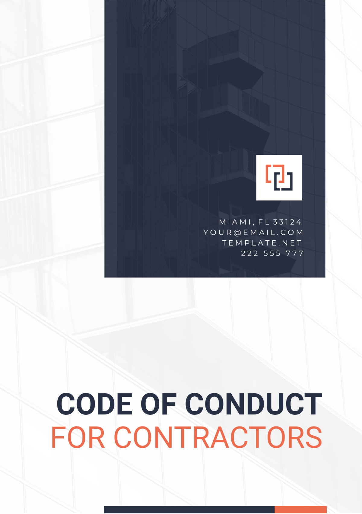 Code of Conduct for Contractors Template