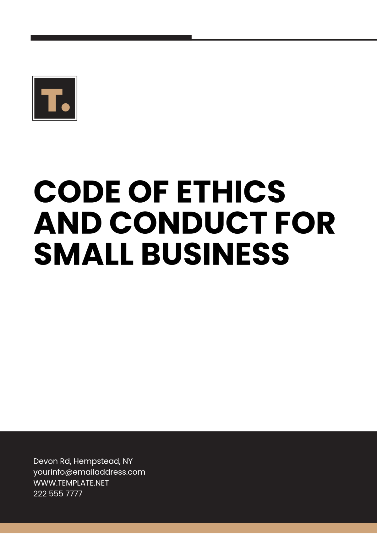 Code of Ethics and Conduct for Small Business Template