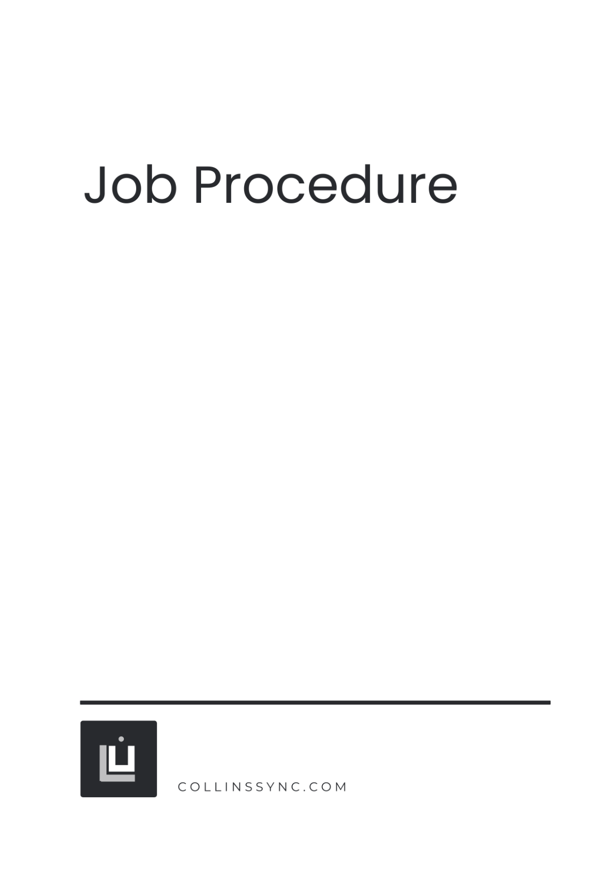 Free Job Procedure Template