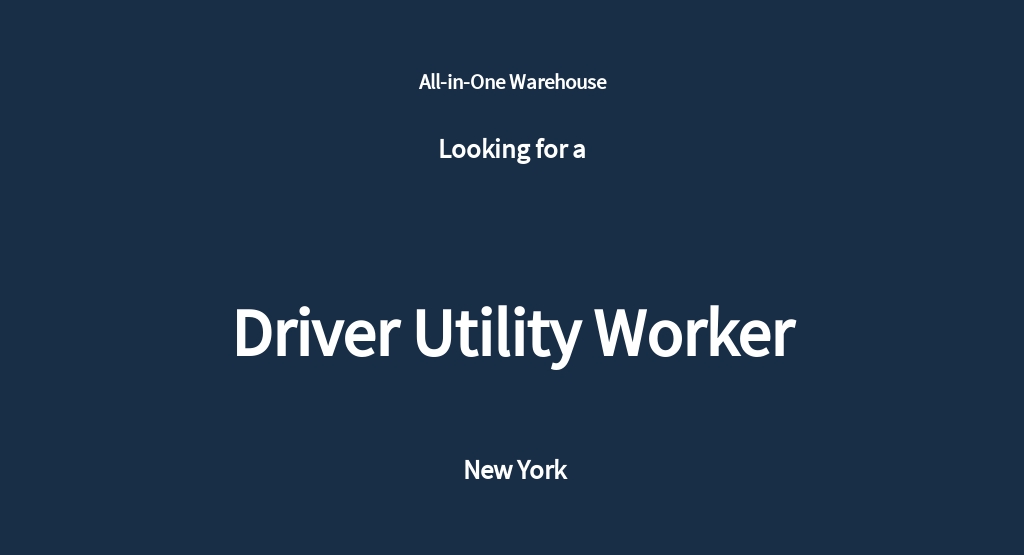Free Driver Utility Worker Job Ad/Description Template.jpe