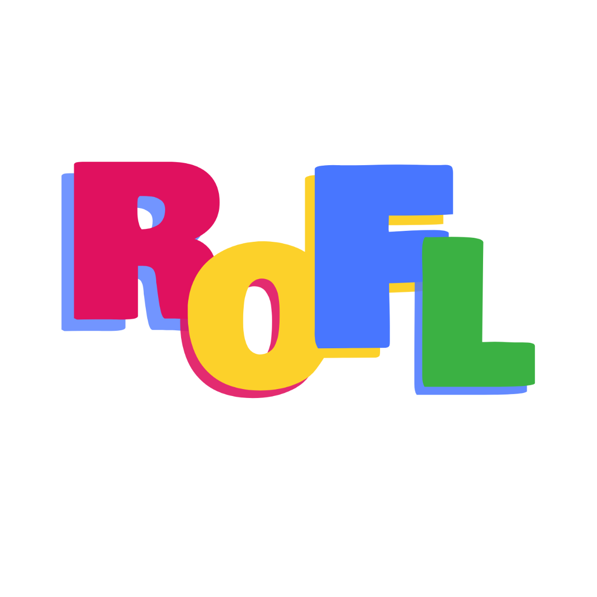 Colorful ROFL Text