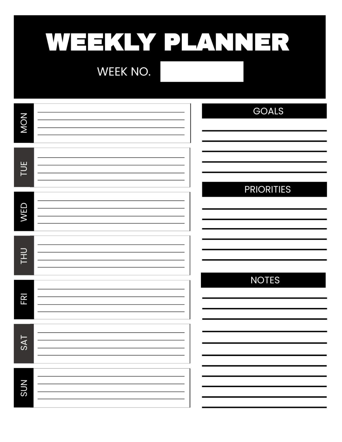 Free Simple Weekly Planner Template To Edit Online Free Simple Weekly Planner Template To Edit Online