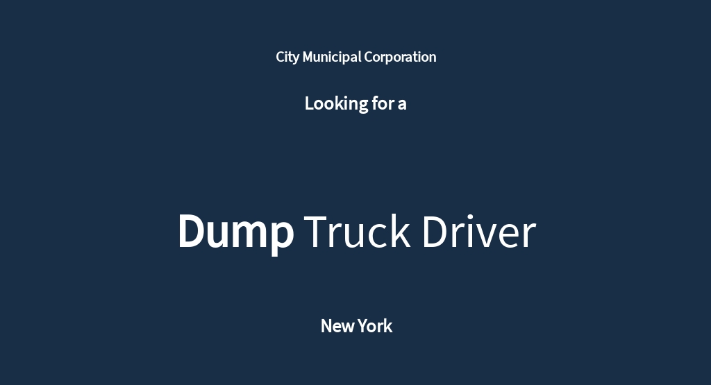 Free Dump Truck Driver Job Ad/Description Template.jpe