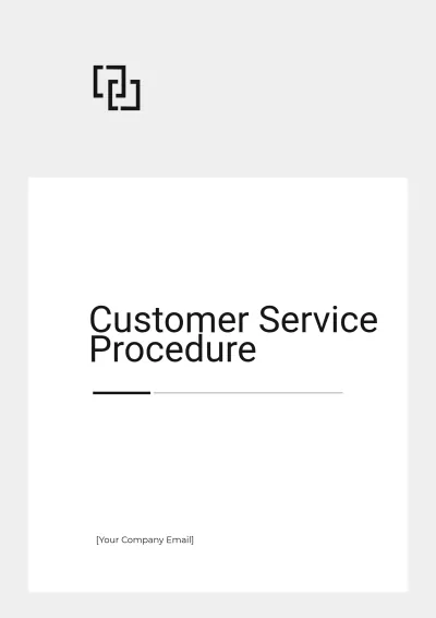 Free Customer Service Procedure Template to Edit Online