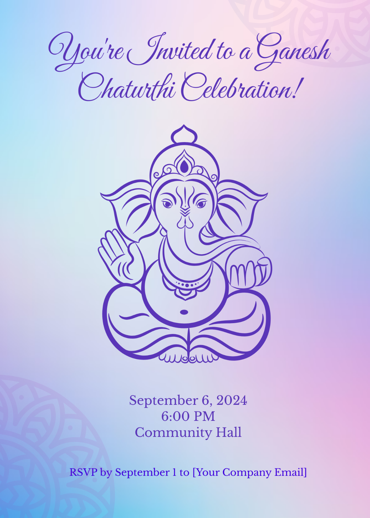 Creative Ganesh Chaturthi Invitation