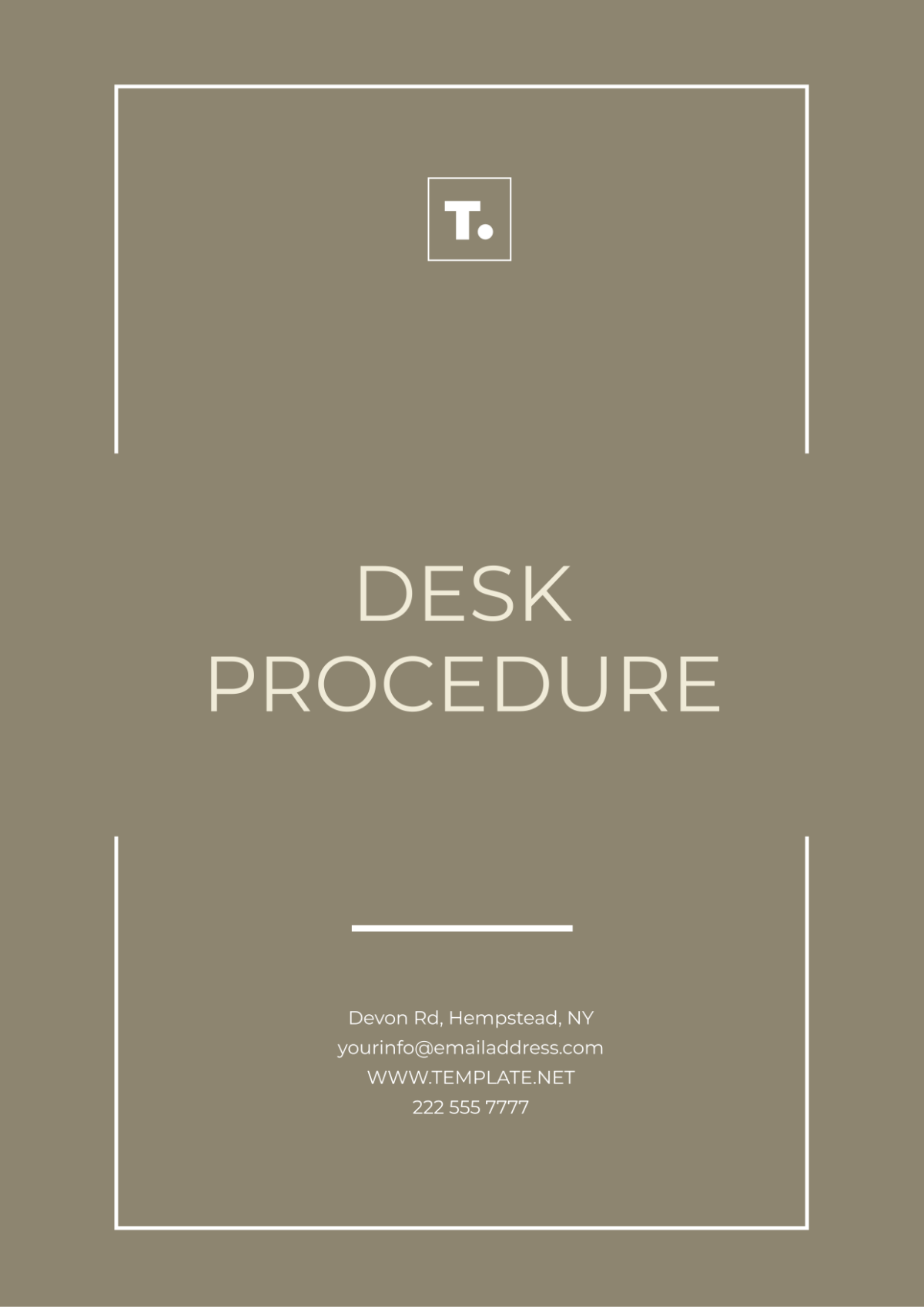 Free Desk Procedure Template