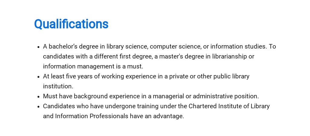 Free Public Librarian Job Description Template 5.jpe