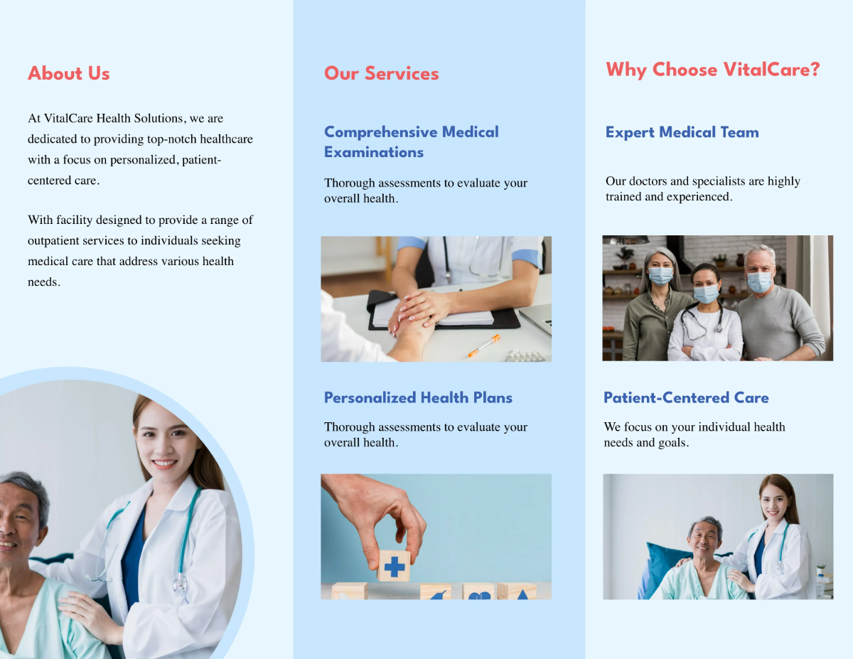 Free Healthcare Brochure Template to Edit Online