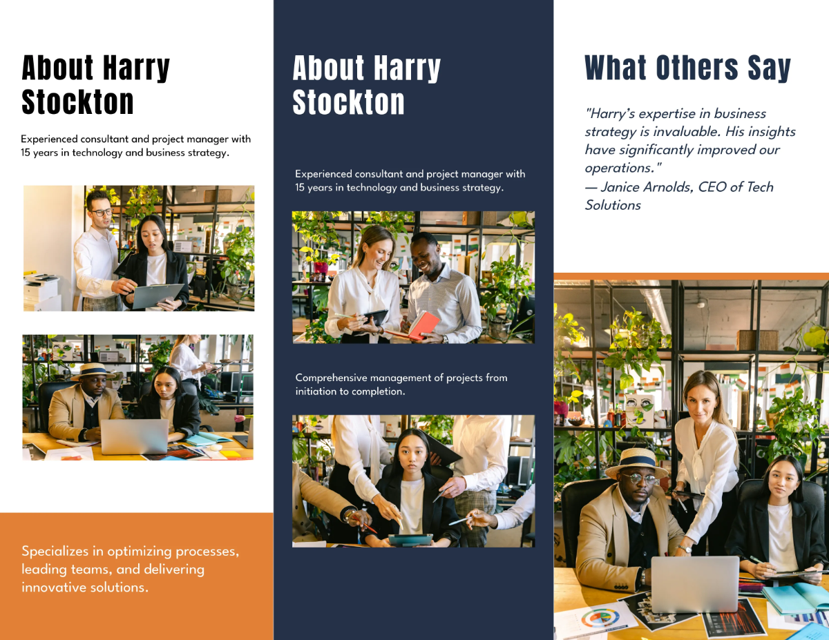 Free Personal Brochure Template to Edit Online