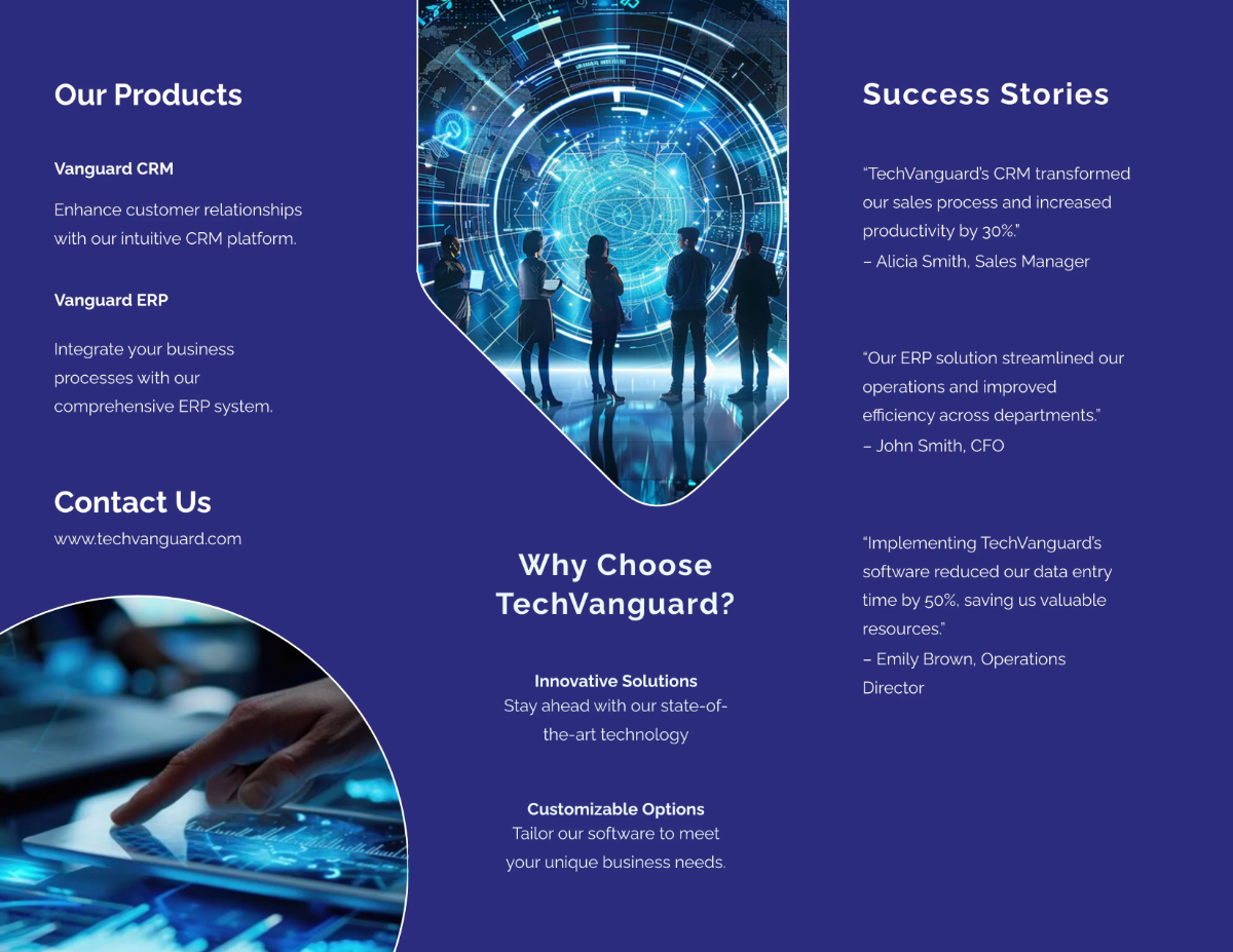 Free Software Brochure Template to Edit Online