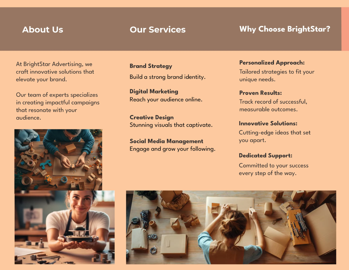 Free Ad Agency Brochure Template to Edit Online