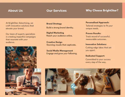 Free Ad Agency Brochure Template to Edit Online