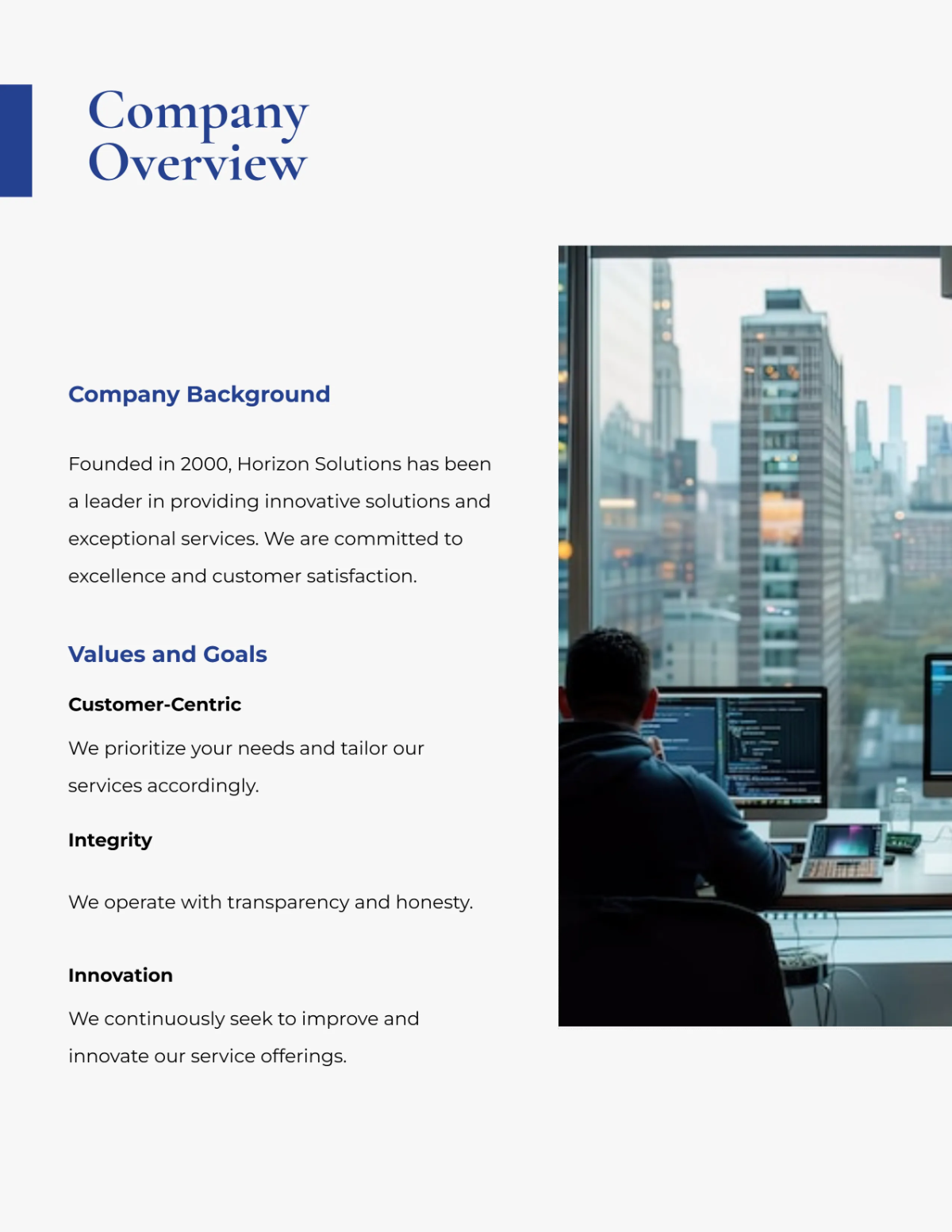Free Service Catalog Template to Edit Online