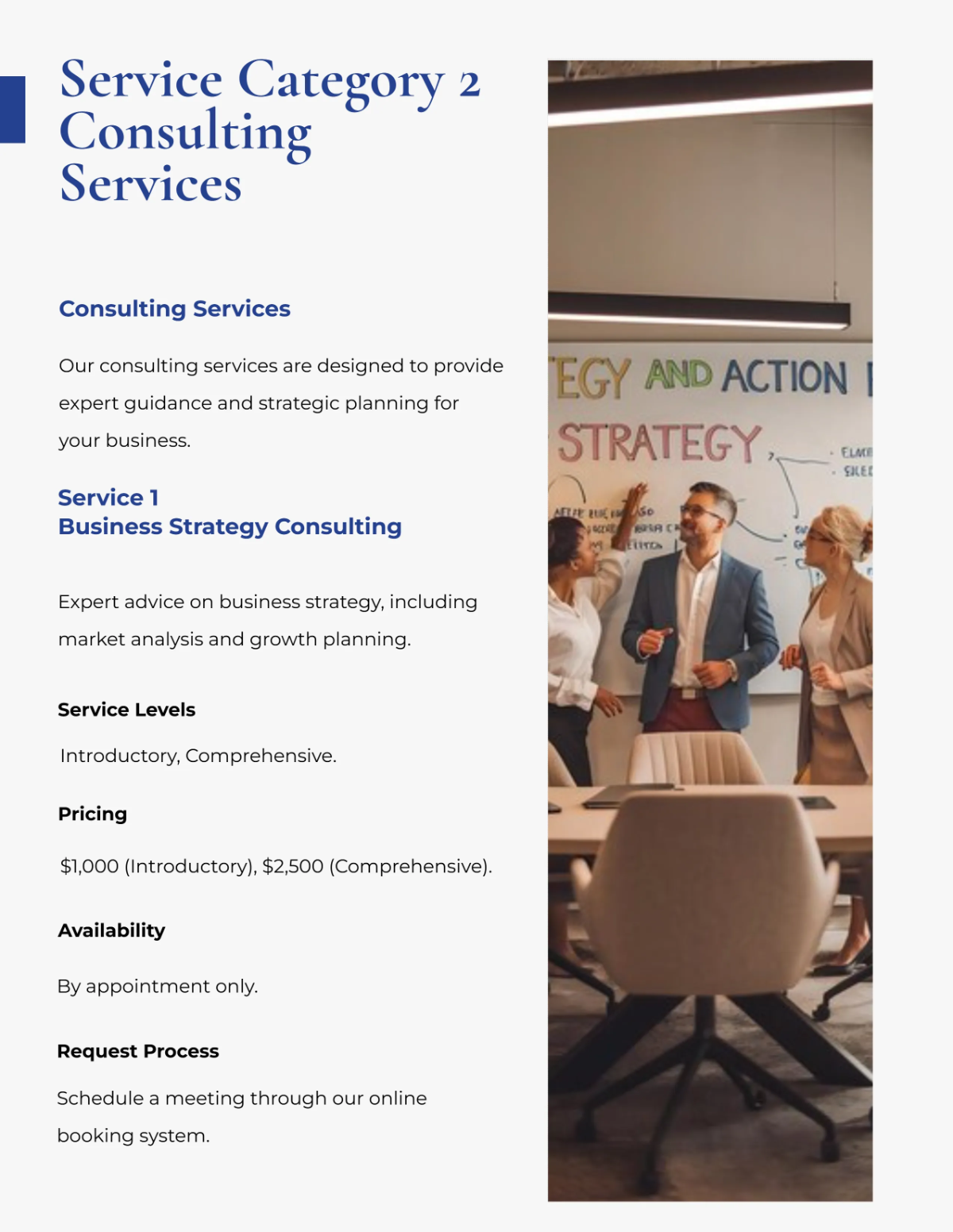 Free Service Catalog Template to Edit Online