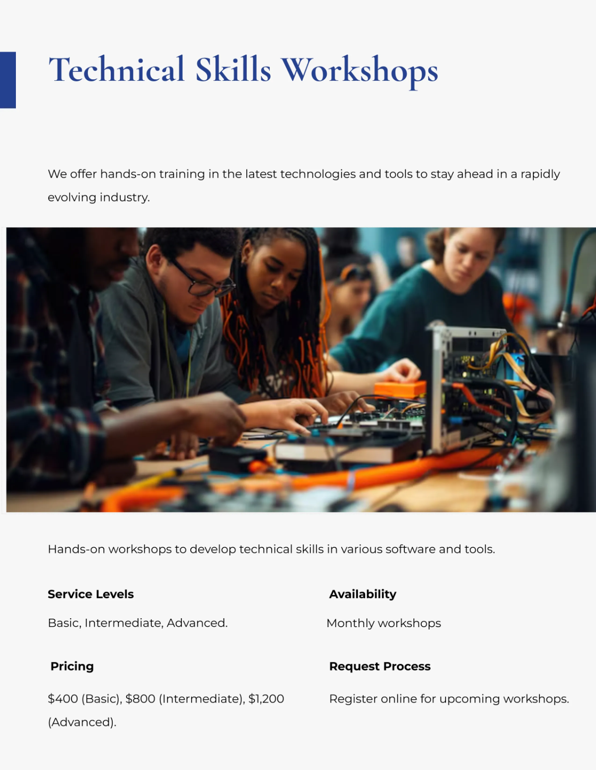 Free Service Catalog Template to Edit Online