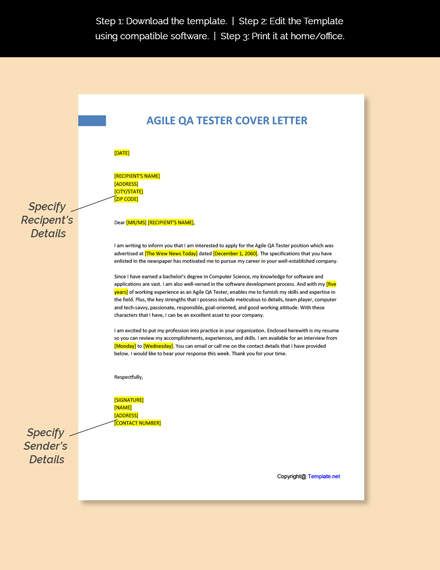 best cover letter for product tester