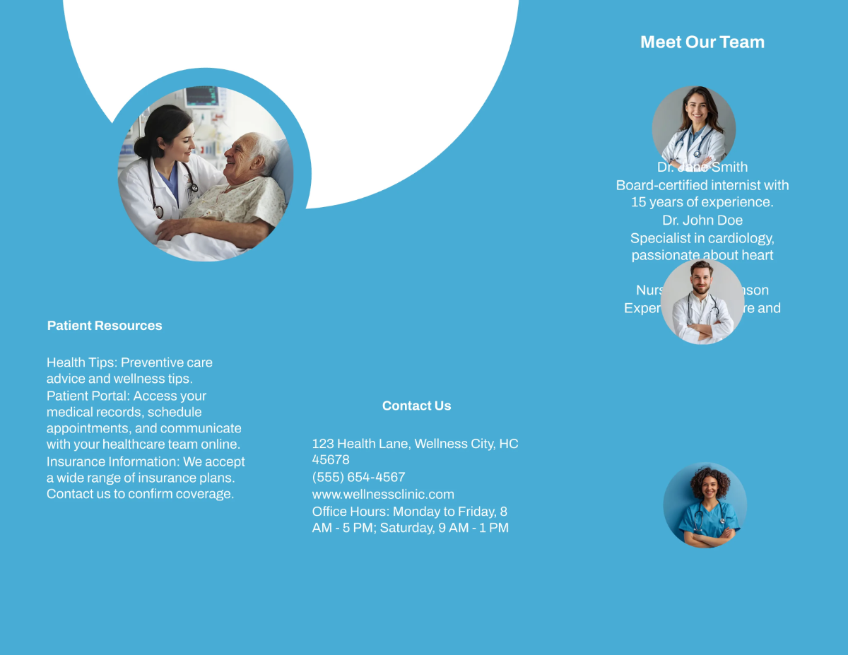 Free Minimalist Medical Brochure Template to Edit Online