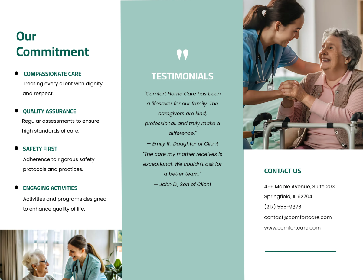 Free Home Care Brochure Template to Edit Online