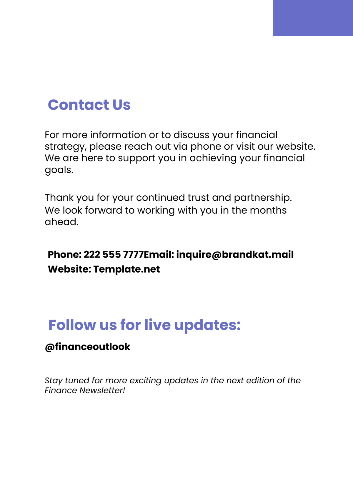 Free Finance Newsletter Template to Edit Online Free Finance Newsletter Template to Edit Online