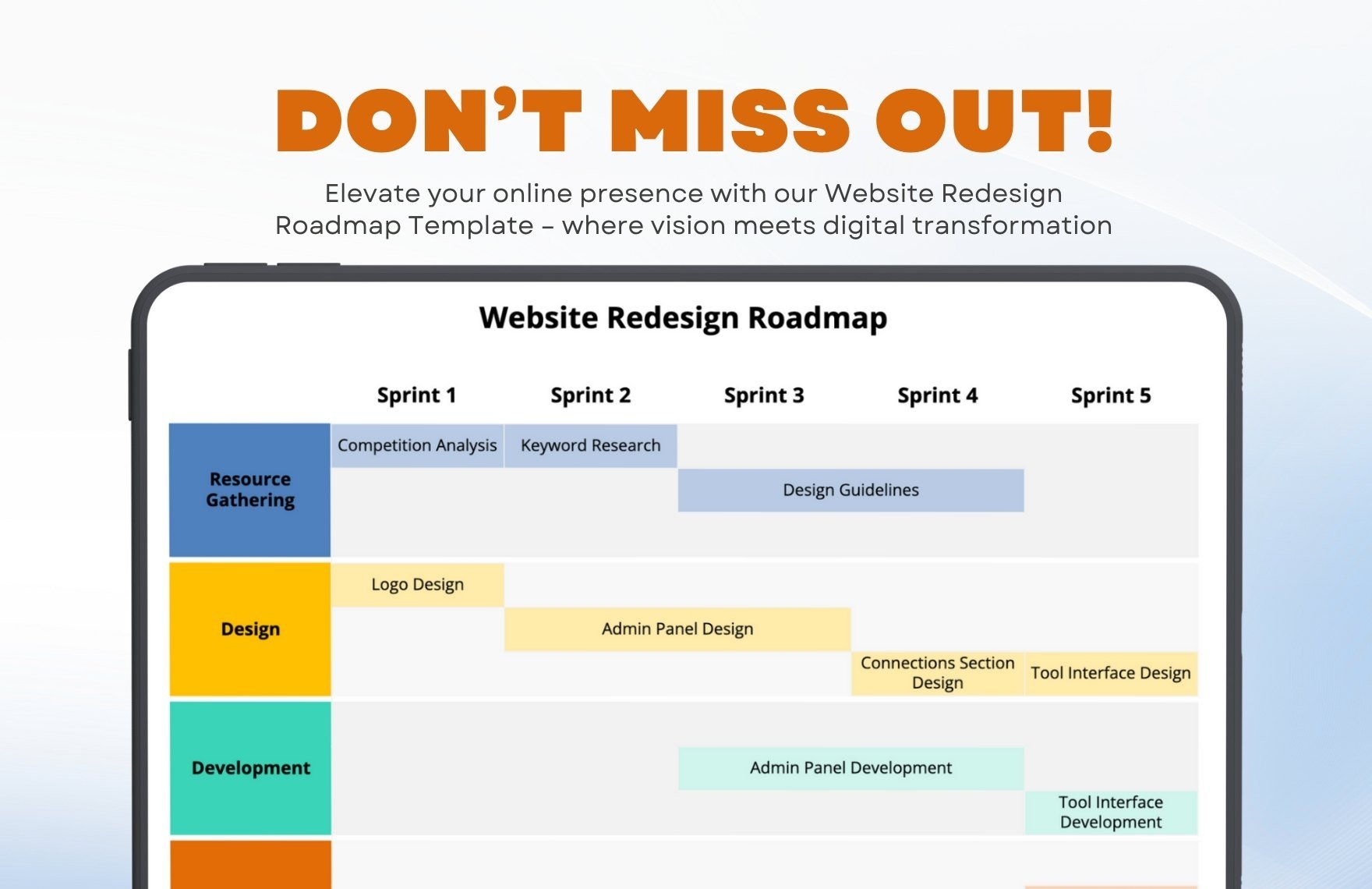 Website Redesign Roadmap Template