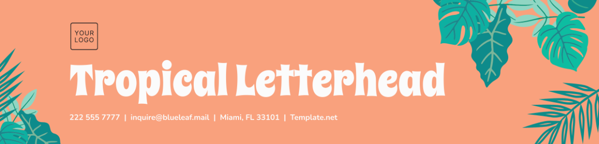 Tropical Letterhead