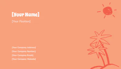 Free Tropical Business Card Template to Edit Online