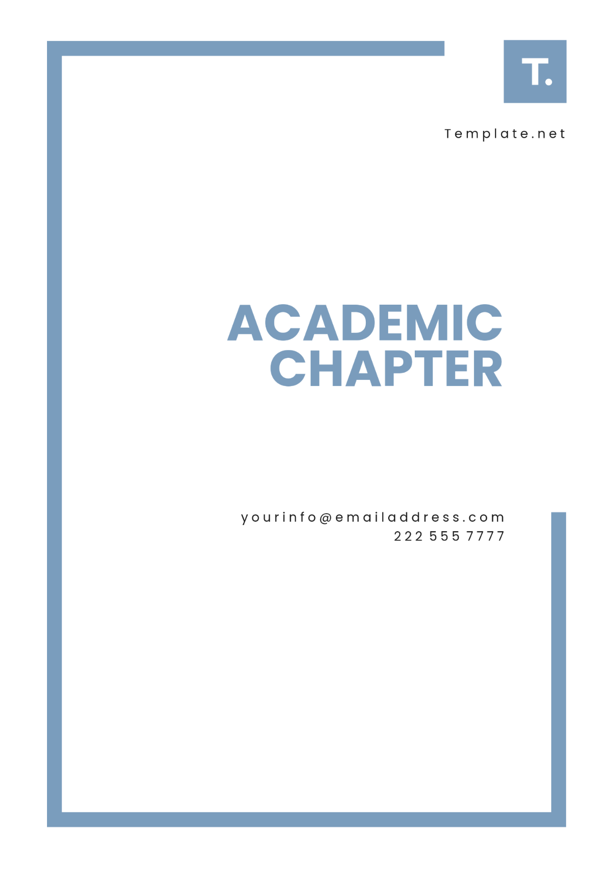 Academic Chapter Template - Edit Online & Download